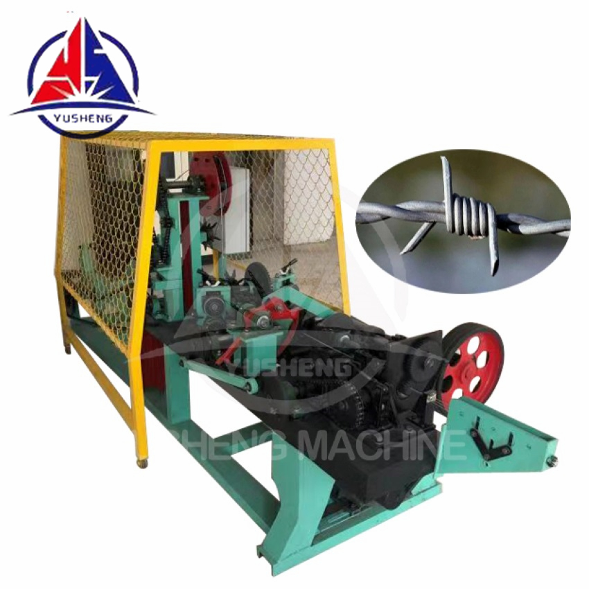 Reverse twisted barbed wire machine